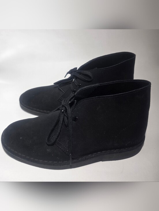 Clarks Desert Boot Black Suede Chukka Lace Up Women’s Size 8.5 main image 5